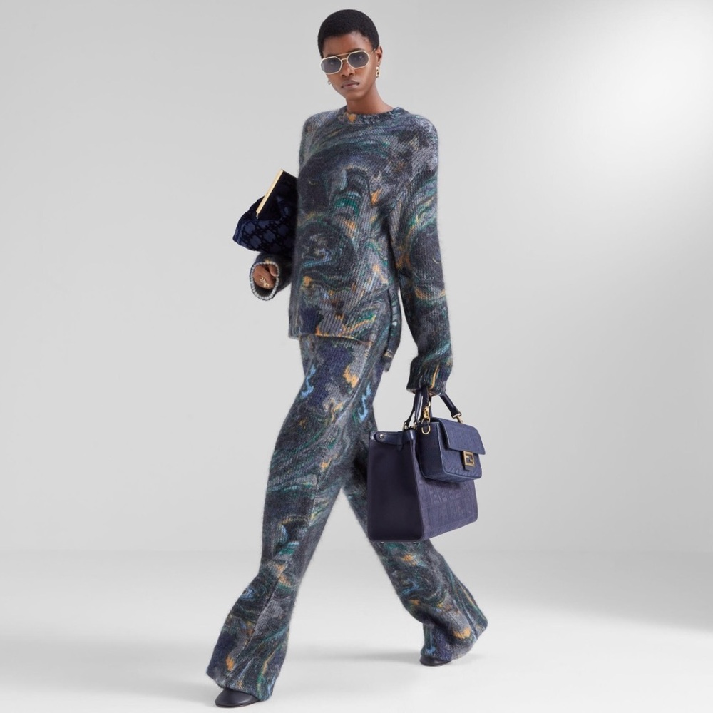 FENDI BOTTOMS-KNIT FABRIC